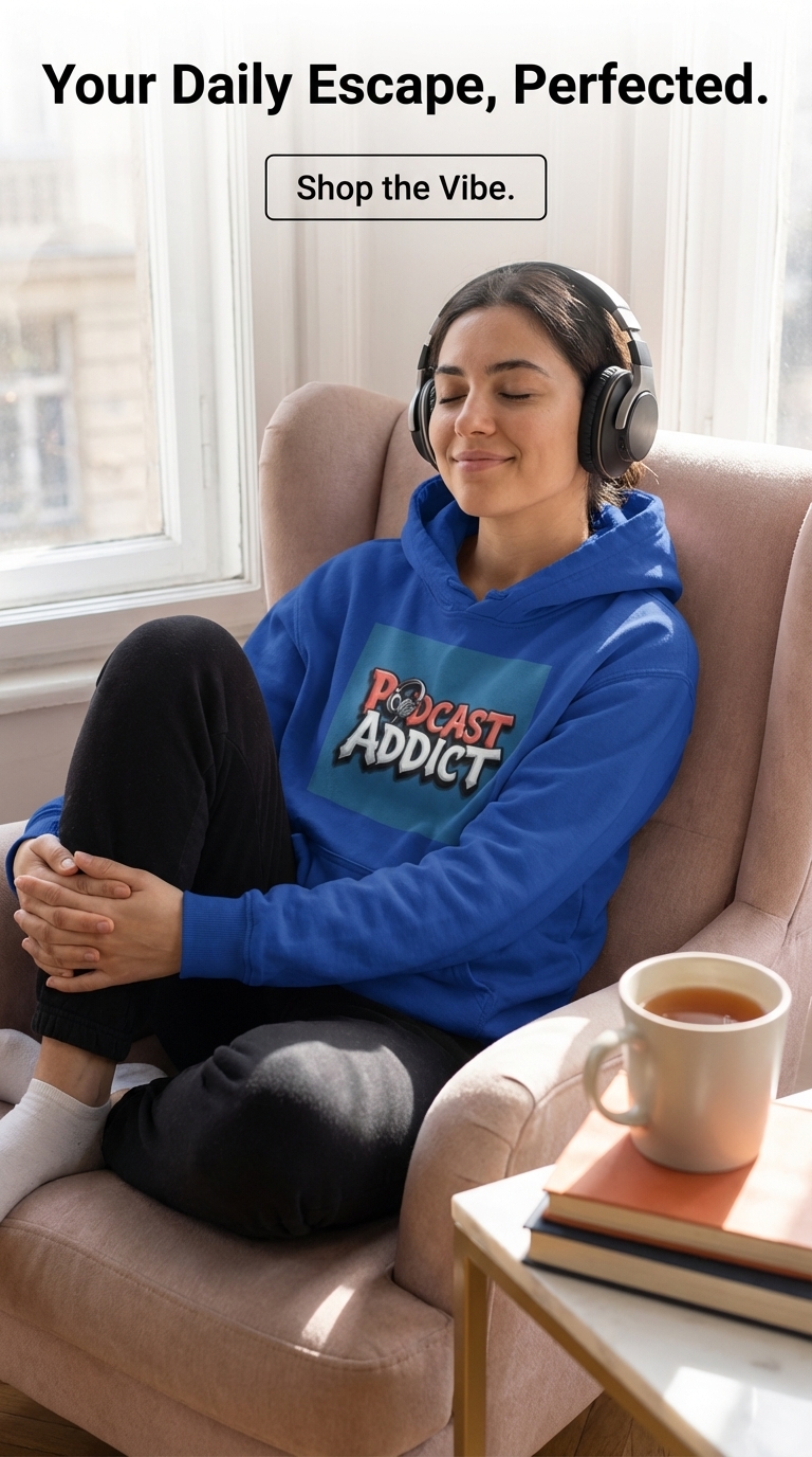 Proud Podcast Addict merch ad